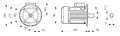 Elektromotor 3-Phasen mit Schneckengetriebe HMRV 75 1:7,5 IEC100 3kW 380V
