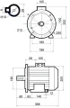 Elektromotor 3kW 380/400V 3-Phasen mit Hydraulikpumpe in Satz mit Pumpenträger und Kupplung, Fördermenge: 9L/min, max Druck: 190bar