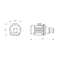 Elektromotor 3kW 380/400V 3-Phasen mit Hydraulikpumpe in Satz mit Pumpenträger und Kupplung, Fördermenge: 9L/min, max Druck: 190bar