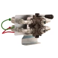 Durchflussverteiler, Hydraulisches Umschaltkugelhahn 6/2 Wege normalerweise offen + 4x Kupplungsdose + 2x Gerade Einschraubverschraubung