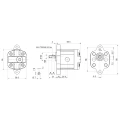 Elektromotor 0,55kW 380/400V 3-Phasen mit Hydraulikpumpe in Satz mit Pumpenträger und Kupplung, Fördermenge: 1,38 L/min, max Druck: 170 bar