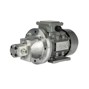 Elektromotor 1,1kW 380/400V 3-Phasen mit Hydraulikpumpe in Satz mit Pumpenträger und Kupplung, Fördermenge: 1,51 L/min, max Druck: 250 bar