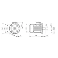 Elektromotor 2,2kW 380/400V 3-Phasen mit Hydraulikpumpe in Satz mit Pumpenträger und Kupplung, Fördermenge: 4,44L/min, max Druck: 240 bar