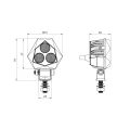 LED Arbeitsscheinwerfer 911 LM 9W, Anzahl der LED-Dioden: 3