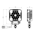 LED Arbeitsscheinwerfer 2800 LM 26W, Anzahl der LED-Dioden: 18. elektrischer Stecker im Set