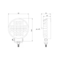 LED Arbeitsscheinwerfer 2400 LM 16W, Anzahl der LED-Dioden: 16