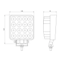 LED Arbeitsscheinwerfer 2100 LM 43W, Anzahl der LED-Dioden: 16, licht: zerstreut