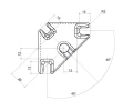 Dreiecksgelenk für Joystick für Bowdenzüge mit 14 mm Kugelkopf – M14×1,5