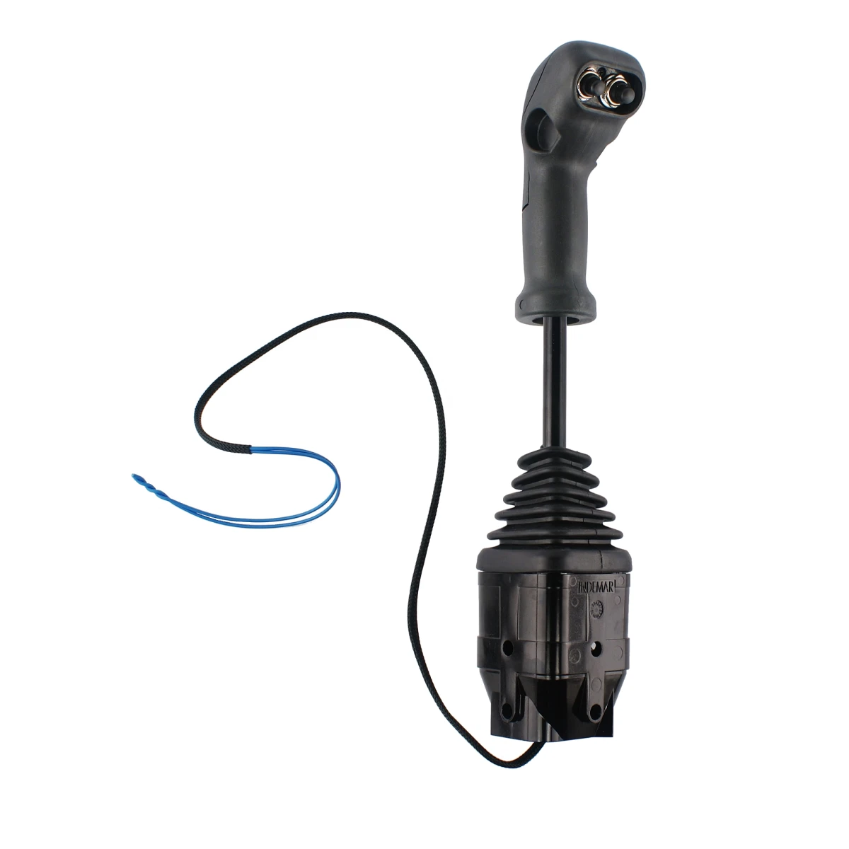 Mechanischer Heavy-Duty-Joystick mit 2 Knöpfen für 2 Bowdenzüge mit Gabelanschluss – Indemar