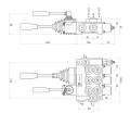 Handsteuerventile 40L 3-fach doppeltwirkend mit Kreuzhebe - HT24