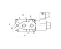 Magnetventil hydraulischer Teiler 6/2 50L/min, elektrisch gesteuert 12V