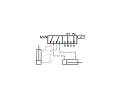 Magnetventil hydraulischer Teiler 6/2 50L/min, elektrisch gesteuert 12V