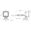 LED Arbeitsscheinwerfer Kfz-Zigarettenanzünder-Stecker 1800 LM 13,5W, Anzahl der LED-Dioden: 9, licht: zerstreut