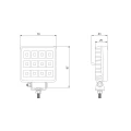 LED Arbeitsscheinwerfer 1800 LM 12W, Anzahl der LED-Dioden: 12, licht: zerstreut