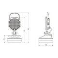 LED Arbeitsscheinwerfer Mit Akku und Ladegerät 9W, Anzahl der LED-Dioden: 9, licht: zerstreut