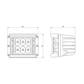 LED Arbeitsscheinwerfer 1440 LM 25W, Anzahl der LED-Dioden: 12, licht: zerstreut