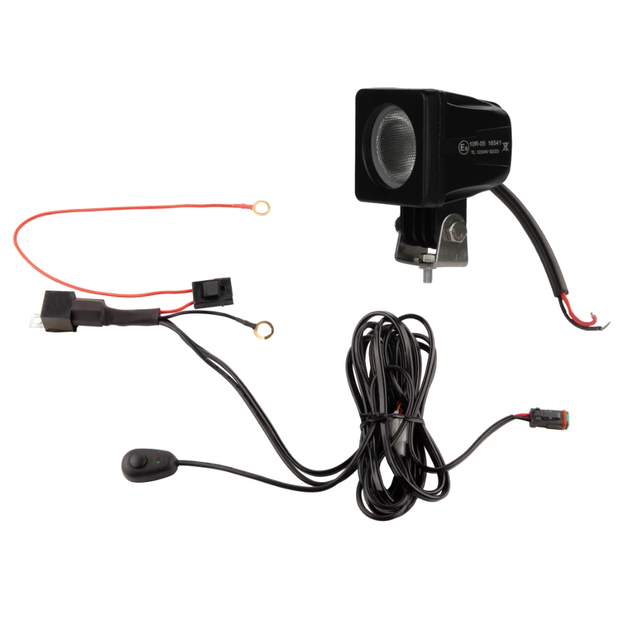 LED Arbeitsscheinwerfer 805 LM 4W, Anzahl der LED-Dioden: 1, licht: zerstreut. Im Set mit Kabelbaum