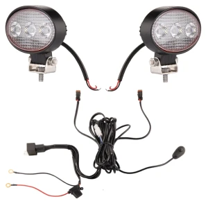Zwei LED Arbeitsscheinwerfer 660 LM 7,1W, Anzahl der LED-Dioden: 3, licht: zerstreut. Im Set mit Kabelbaum   