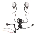 Zwei LED Arbeitsscheinwerfer 700 LM 14W, Anzahl der LED-Dioden: 4, licht: zerstreut. Im Set mit Kabelbaum