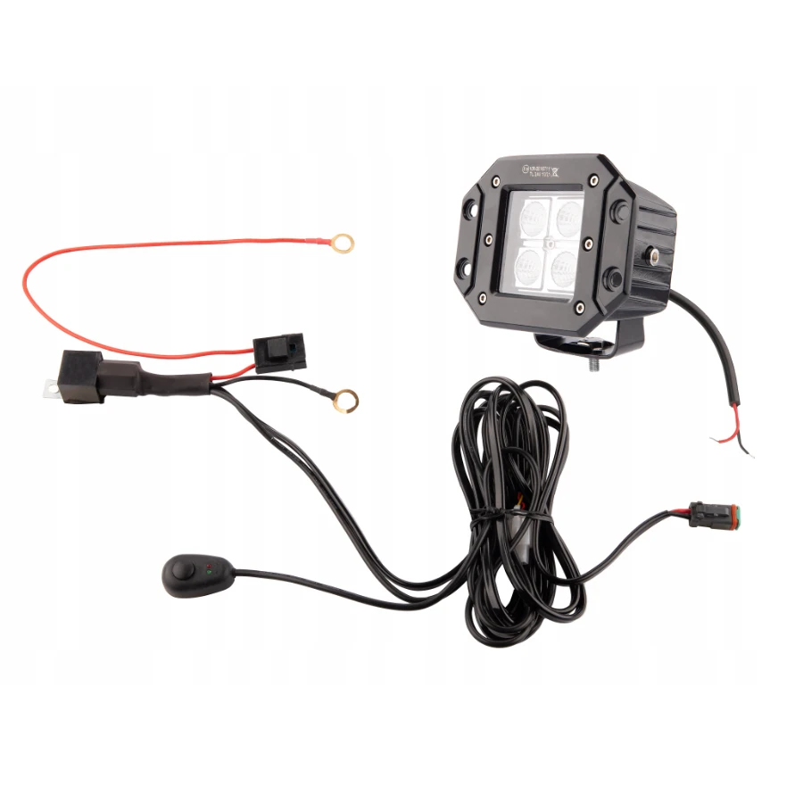 LED Arbeitsscheinwerfer 495 LM 6W, Anzahl der LED-Dioden: 4, licht: zerstreut. Im Set mit Kabelbaum