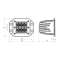 Zwei LED Arbeitsscheinwerfer 495 LM 6W, Anzahl der LED-Dioden: 4, licht: zerstreut. Im Set mit Kabelbaum