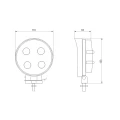 Zwei LED Arbeitsscheinwerfer 1600 LM 16W, Anzahl der LED-Dioden: 4, licht: zerstreut. Im Set mit Kabelbaum