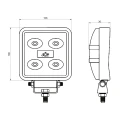 Zwei LED Arbeitsscheinwerfer 500 LM 14W, Anzahl der LED-Dioden: 5, licht: zerstreut. Im Set mit Kabelbaum