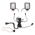 Zwei LED Arbeitsscheinwerfer 500 LM 14W, Anzahl der LED-Dioden: 5, licht: zerstreut. Im Set mit Kabelbaum