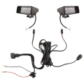 Zwei LED Arbeitsscheinwerfer 1200 LM 18W, Anzahl der LED-Dioden: 6, licht: zerstreut. Im Set mit Kabelbaum