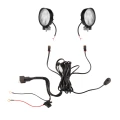 Zwei LED Arbeitsscheinwerfer 570 LM 15W, Anzahl der LED-Dioden: 6, licht: zerstreut. Im Set mit Kabelbaum