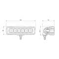 Zwei LED Arbeitsscheinwerfer 1680 LM 18W, Anzahl der LED-Dioden: 6, licht: zerstreut. Im Set mit Kabelbaum