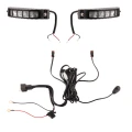 Zwei LED Arbeitsscheinwerfer 826 LM 16W, Anzahl der LED-Dioden: 6, licht: zerstreut. Im Set mit Kabelbaum
