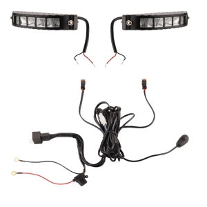 Zwei LED Arbeitsscheinwerfer 826 LM 16W, Anzahl der LED-Dioden: 6, licht: zerstreut. Im Set mit Kabelbaum     