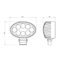Zwei LED Arbeitsscheinwerfer 1920 LM 24W, Anzahl der LED-Dioden: 8, licht: zerstreut. Im Set mit Kabelbaum