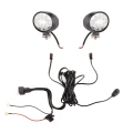 Zwei LED Arbeitsscheinwerfer 1920 LM 24W, Anzahl der LED-Dioden: 8, licht: zerstreut. Im Set mit Kabelbaum
