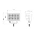 Zwei LED Arbeitsscheinwerfer 1826 LM 21W, Anzahl der LED-Dioden: 8, licht: zerstreut. Im Set mit Kabelbaum