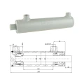 Hydraulikzylinder doppeltwirkend CJ2F-40/22/160, Universell ohne Befestigung
