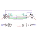 Hydraulikzylinder doppeltwirkend 25/16/300 mit Gelenkaugen 15mm