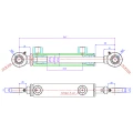 Hydraulikzylinder doppeltwirkend 25/16/200 mit Gelenkaugen 15mm