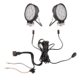 Zwei LED Arbeitsscheinwerfer 1430 LM 24W, Anzahl der LED-Dioden: 9, licht: zerstreut. Im Set mit Kabelbaum