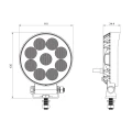 Zwei LED Arbeitsscheinwerfer 1133 LM 20W, Anzahl der LED-Dioden: 9, licht: zerstreut. Im Set mit Kabelbaum