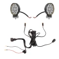 Zwei LED Arbeitsscheinwerfer 1133 LM 20W, Anzahl der LED-Dioden: 9, licht: zerstreut. Im Set mit Kabelbaum