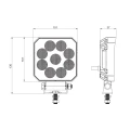 Zwei LED Arbeitsscheinwerfer 1133 LM 20W, Anzahl der LED-Dioden: 9, licht: zerstreut. Im Set mit Kabelbaum