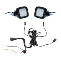 Zwei LED Arbeitsscheinwerfer 650 LM 34W, Anzahl der LED-Dioden: 9, licht: zerstreut. Im Set mit Kabelbaum