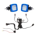 Zwei LED Arbeitsscheinwerfer 2800 LM 35W, Anzahl der LED-Dioden: 9, licht: zerstreut. Im Set mit Kabelbaum
