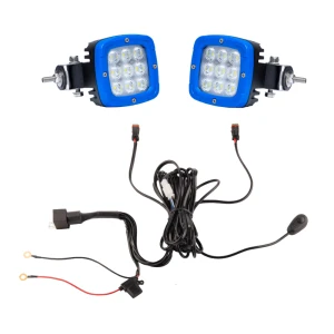 Zwei LED Arbeitsscheinwerfer 2800 LM 35W, Anzahl der LED-Dioden: 9, licht: zerstreut. Im Set mit Kabelbaum       