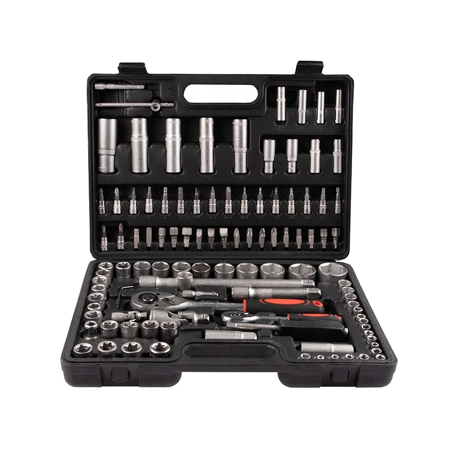 Steckschlüsselset 108 tlg. Ratschen 1/4" und 1/2" + Werkzeugkoffer