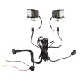 Zwei LED Arbeitsscheinwerfer 1380LM 22,5W, Anzahl der LED-Dioden: 9, licht: zerstreut. Im Set mit Kabelbaum