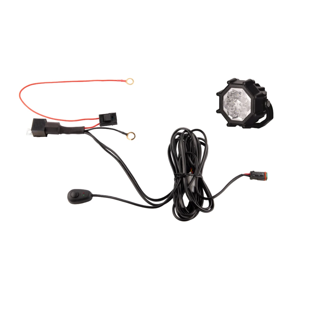 LED Arbeitsscheinwerfer 3000 LM 32W, Anzahl der LED-Dioden: 6, licht: zerstreut. Im Set mit Kabelbaum
