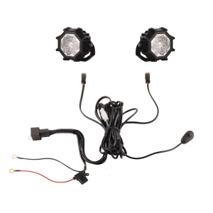 Zwei LED Arbeitsscheinwerfer 1800 LM 20W, Anzahl der LED-Dioden: 6, licht: zerstreut. Im Set mit Kabelbaum       